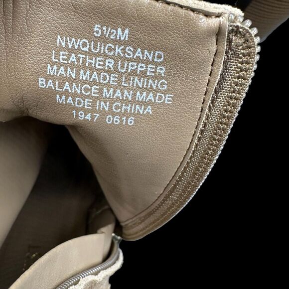 Nine West Women’s Leather Quicksand Ankle Boots Tan Size 5.5 - Picture 9 of 14